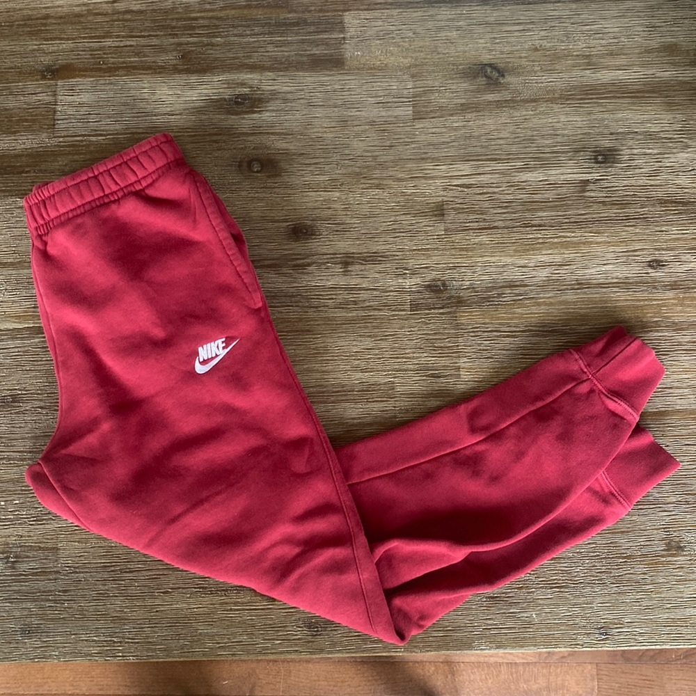 Nike, burgundy joggers